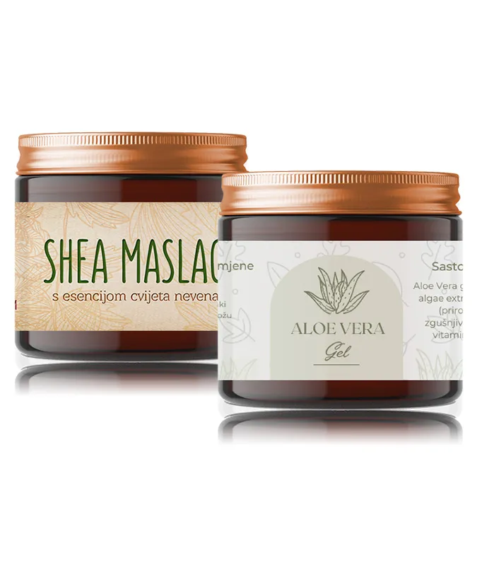 Ljetni paket: Shea maslac s Nevenom + Aloe Vera gel